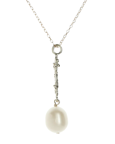 Alighieri sterling silver pearl pendant necklace lustre of the moon