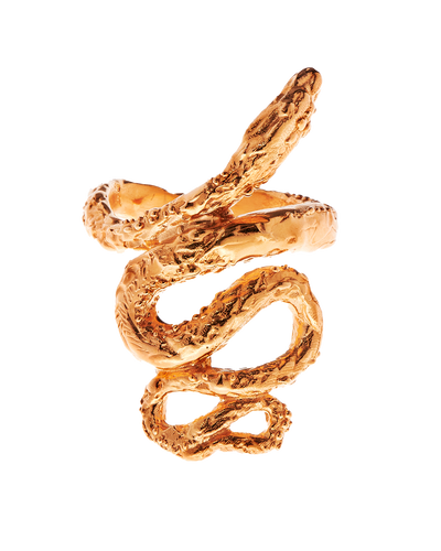 Alighieri medusa ring coiled snake gold statement ring