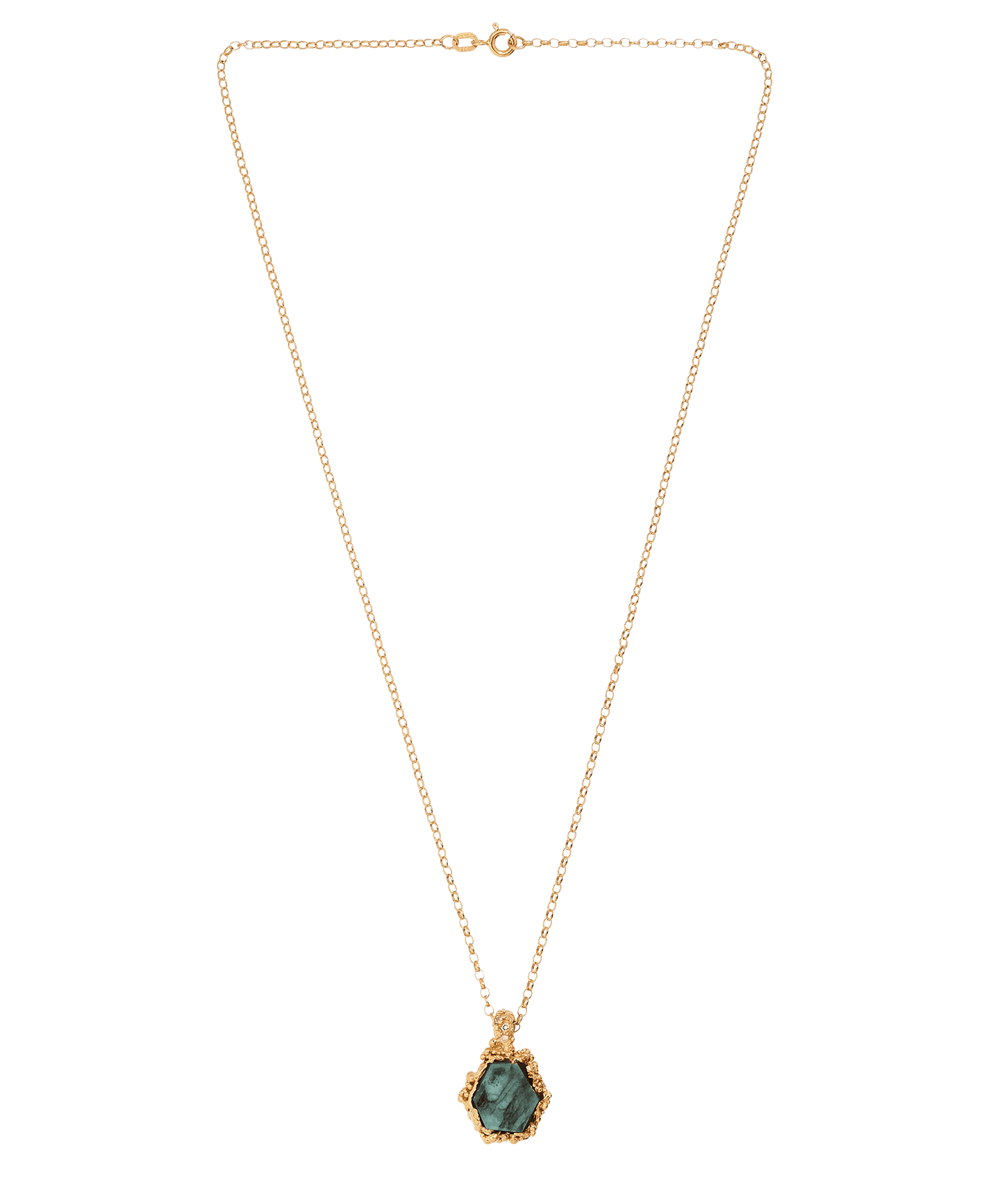 The Call of the Homeland Emerald and Diamond Necklace